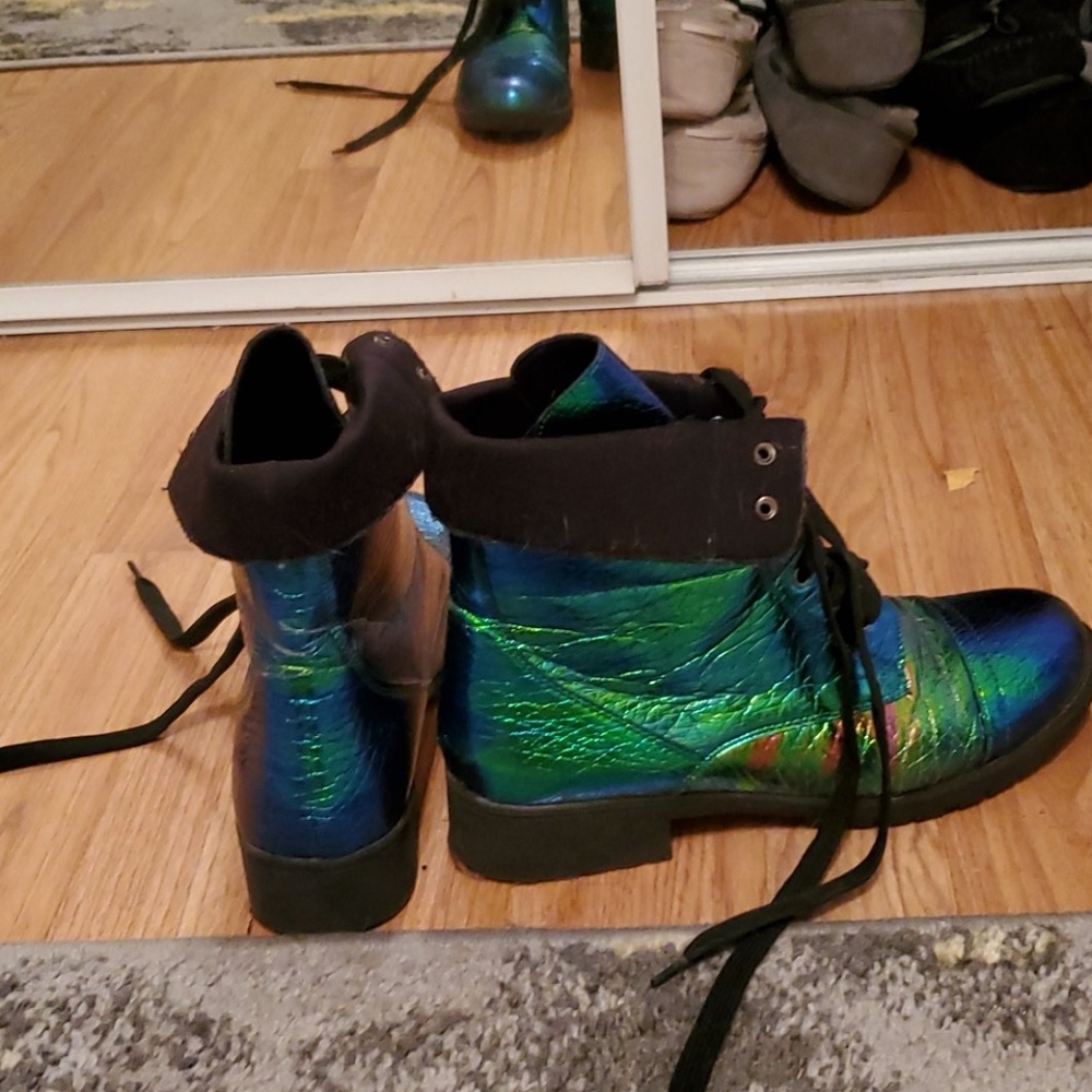 Mermaid Tears Combat Boots